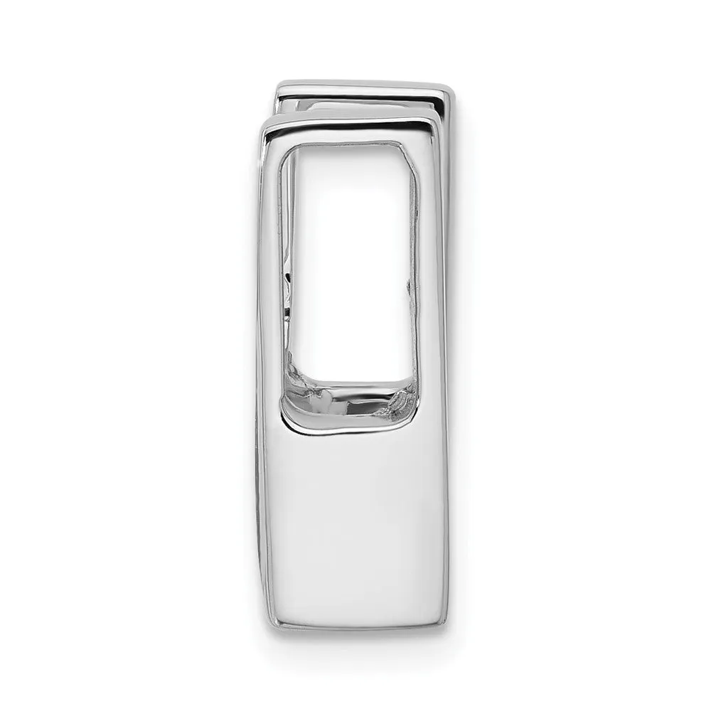 14k White Gold Completed Fancy Moissanite Chain Slide