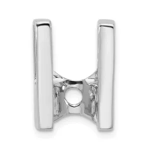 14k White Gold Completed Fancy Moissanite Chain Slide