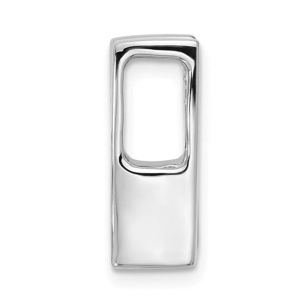 14k White Gold Completed Fancy Moissanite Chain Slide
