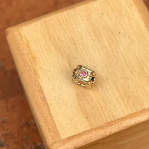 14KT Yellow Gold Multi-Colored Sapphire Roundel Pendant Slide