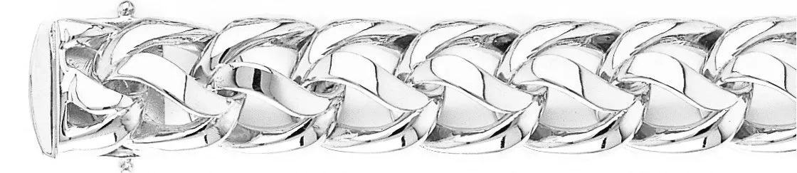 17.3mm Woven Curb Link Bracelet