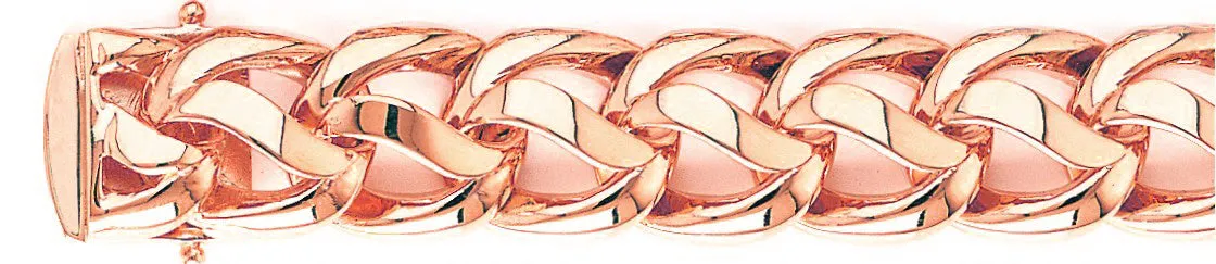 17.3mm Woven Curb Link Bracelet