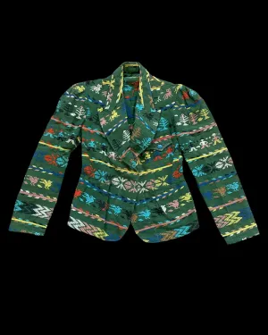 1930s Guatemalan Woven Puff Sleeve Jacket