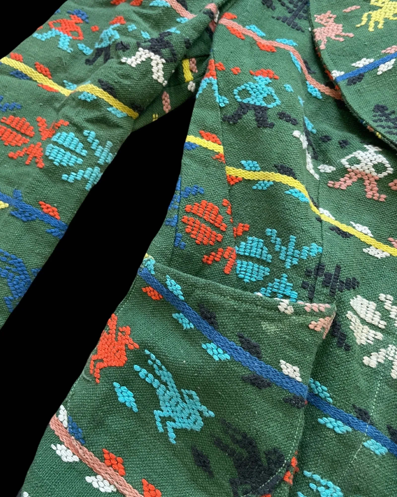 1930s Guatemalan Woven Puff Sleeve Jacket