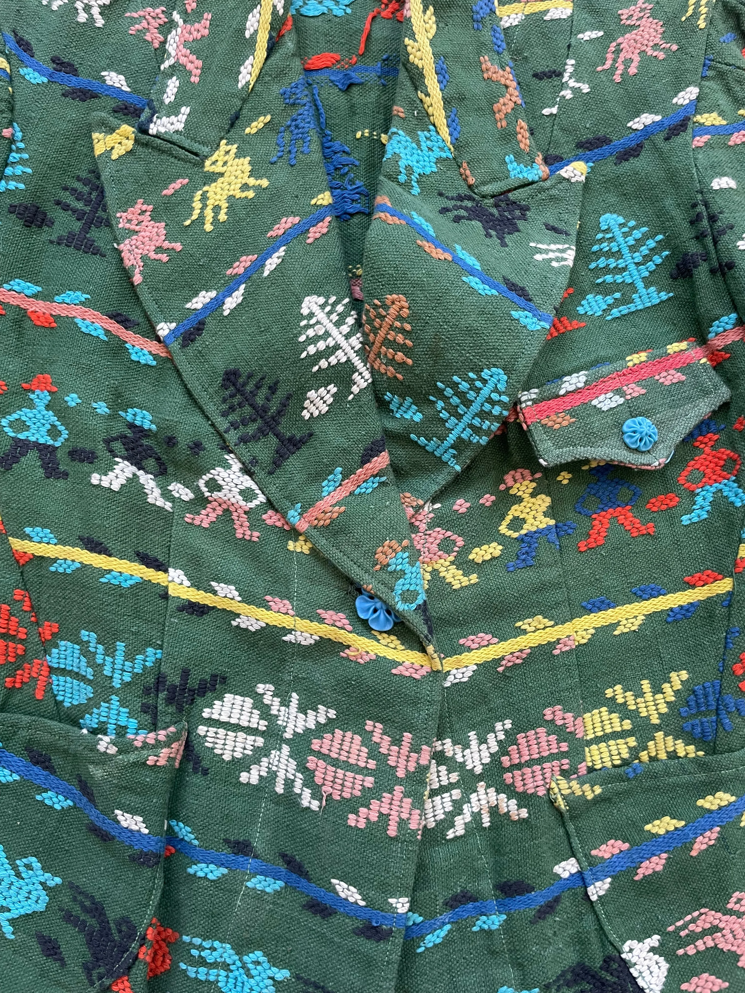 1930s Guatemalan Woven Puff Sleeve Jacket