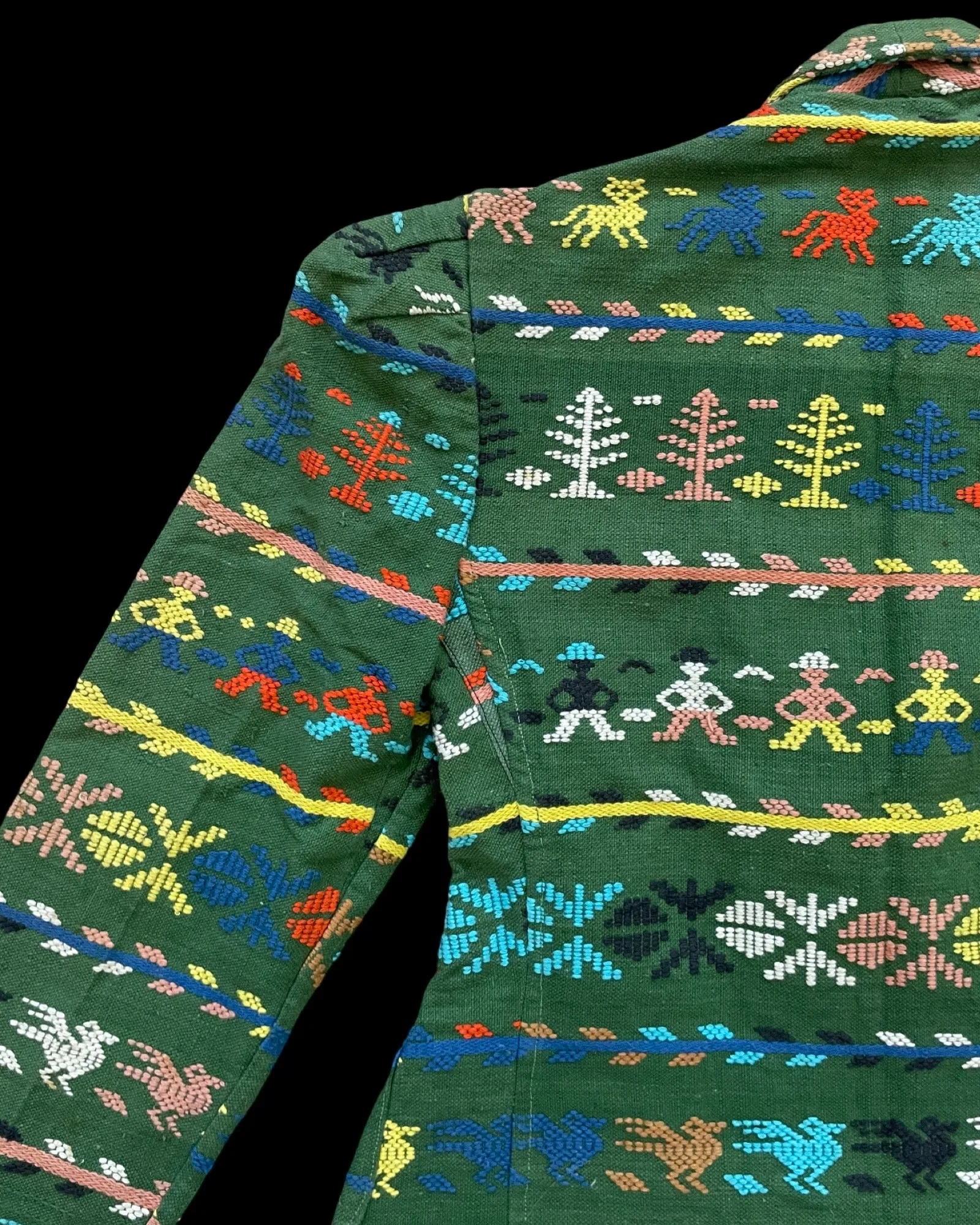 1930s Guatemalan Woven Puff Sleeve Jacket