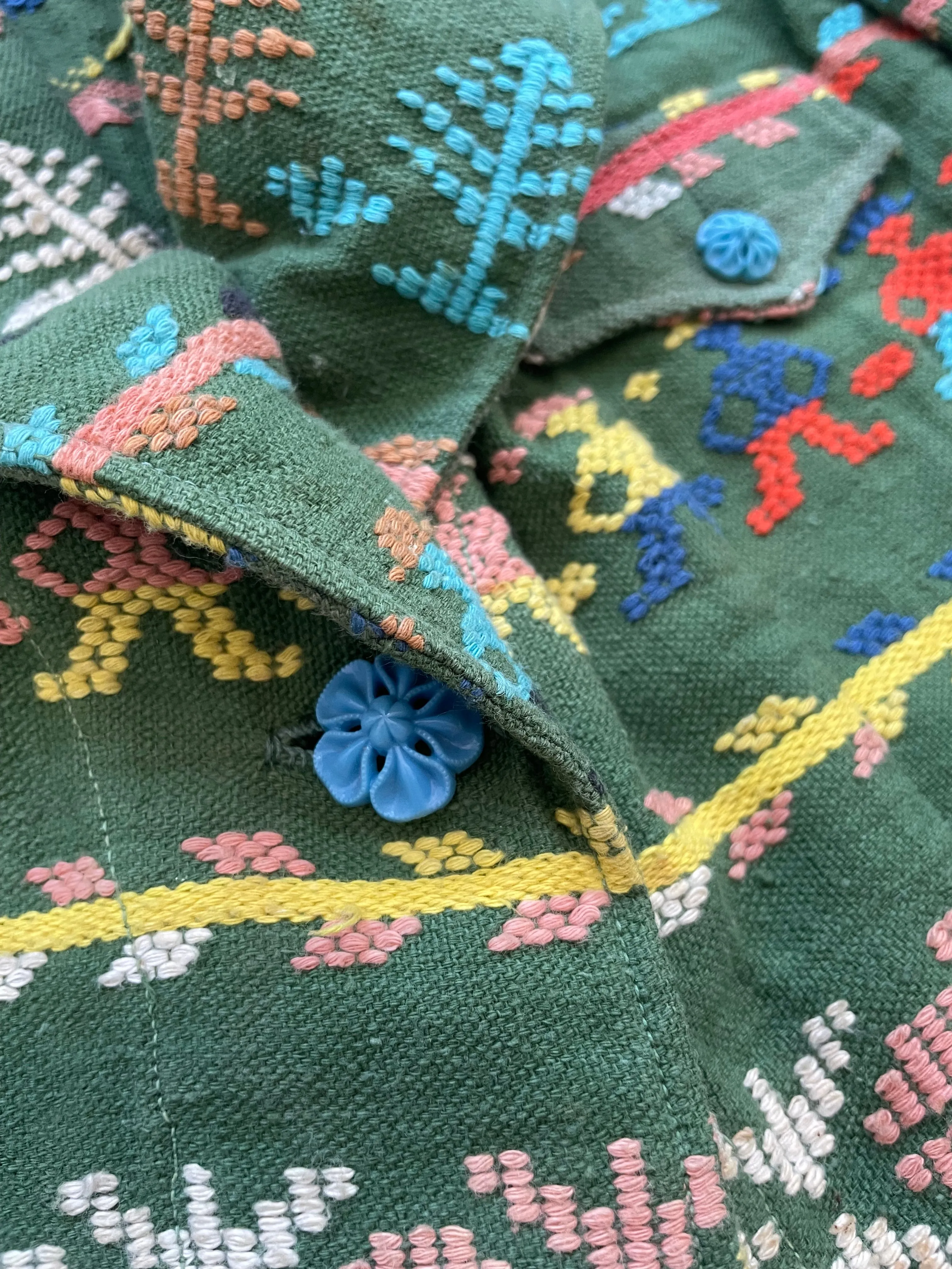 1930s Guatemalan Woven Puff Sleeve Jacket