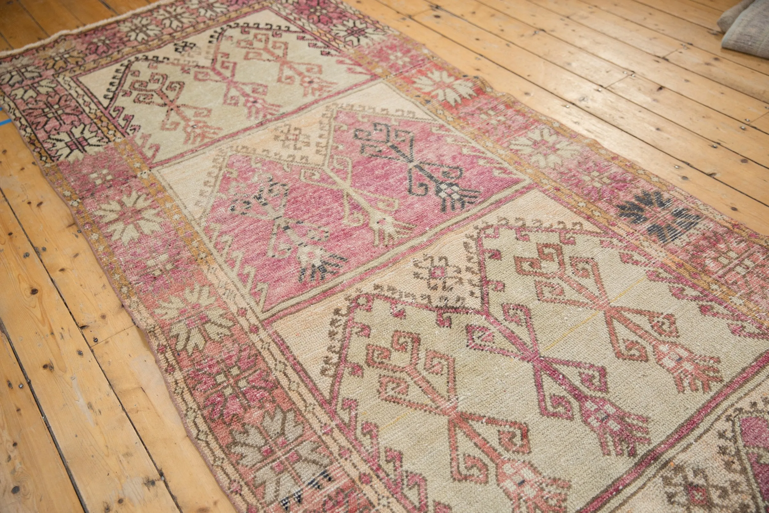4.5x11.5 Vintage Distressed Oushak Rug Runner