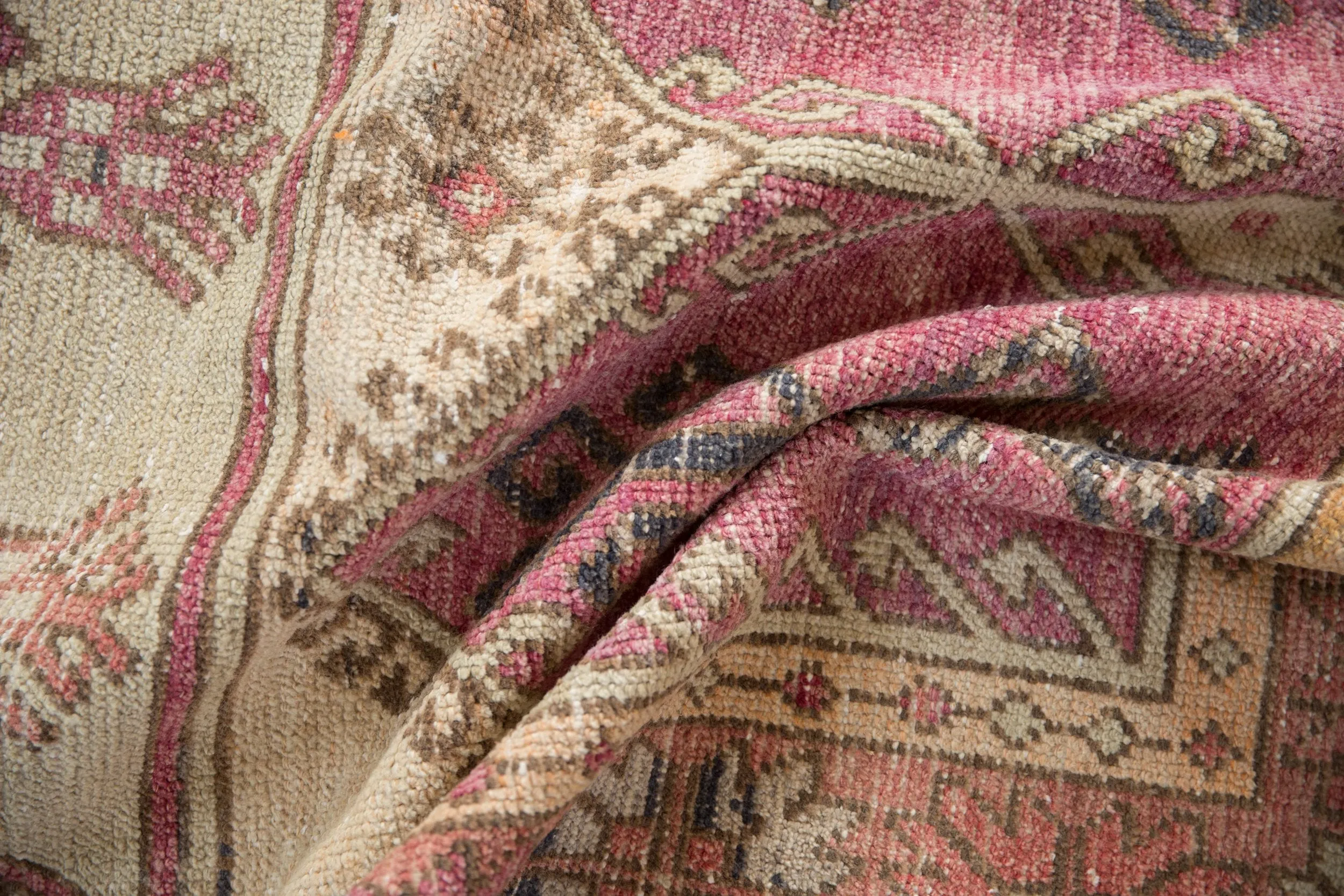 4.5x11.5 Vintage Distressed Oushak Rug Runner