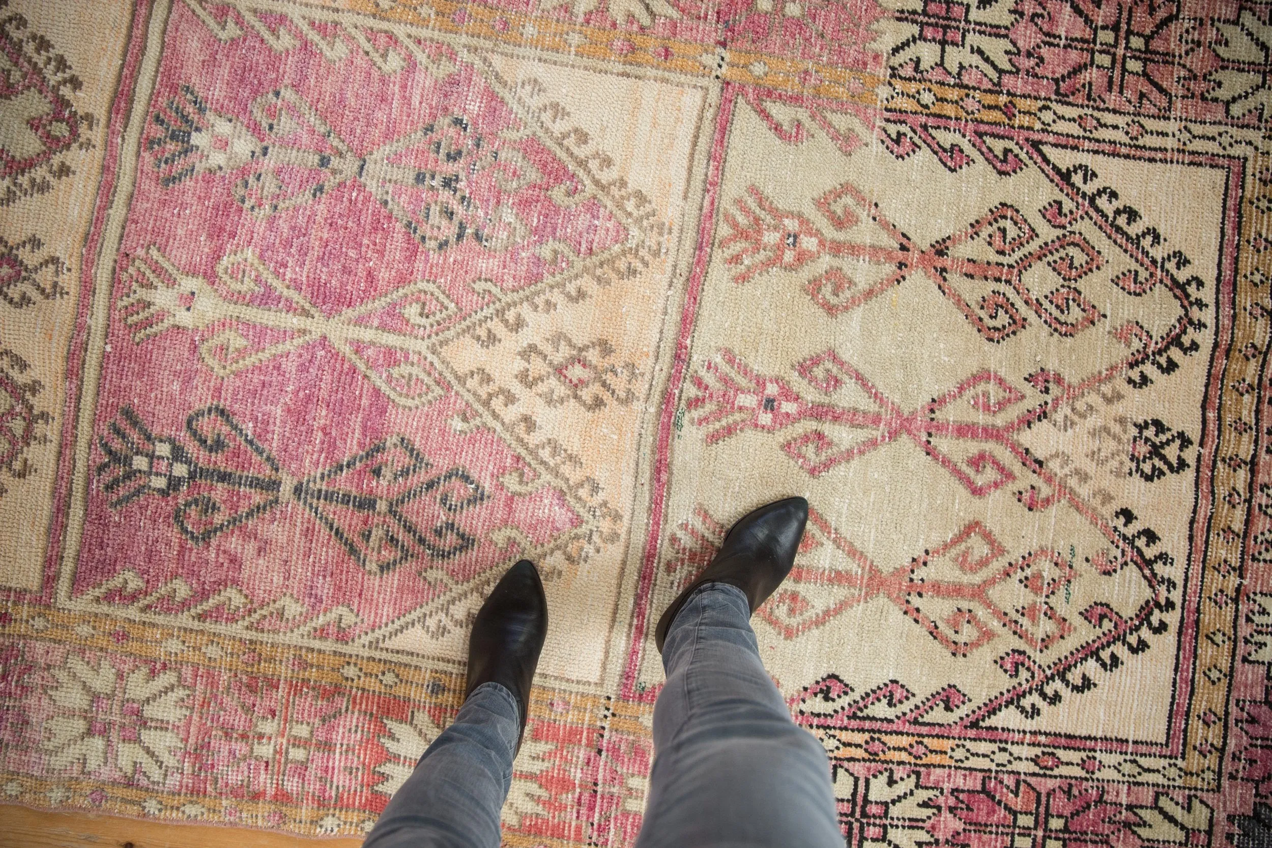 4.5x11.5 Vintage Distressed Oushak Rug Runner