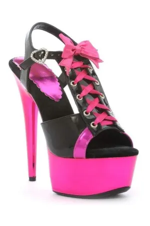 609-GABBY Platform Pump  | Black Multi Patent