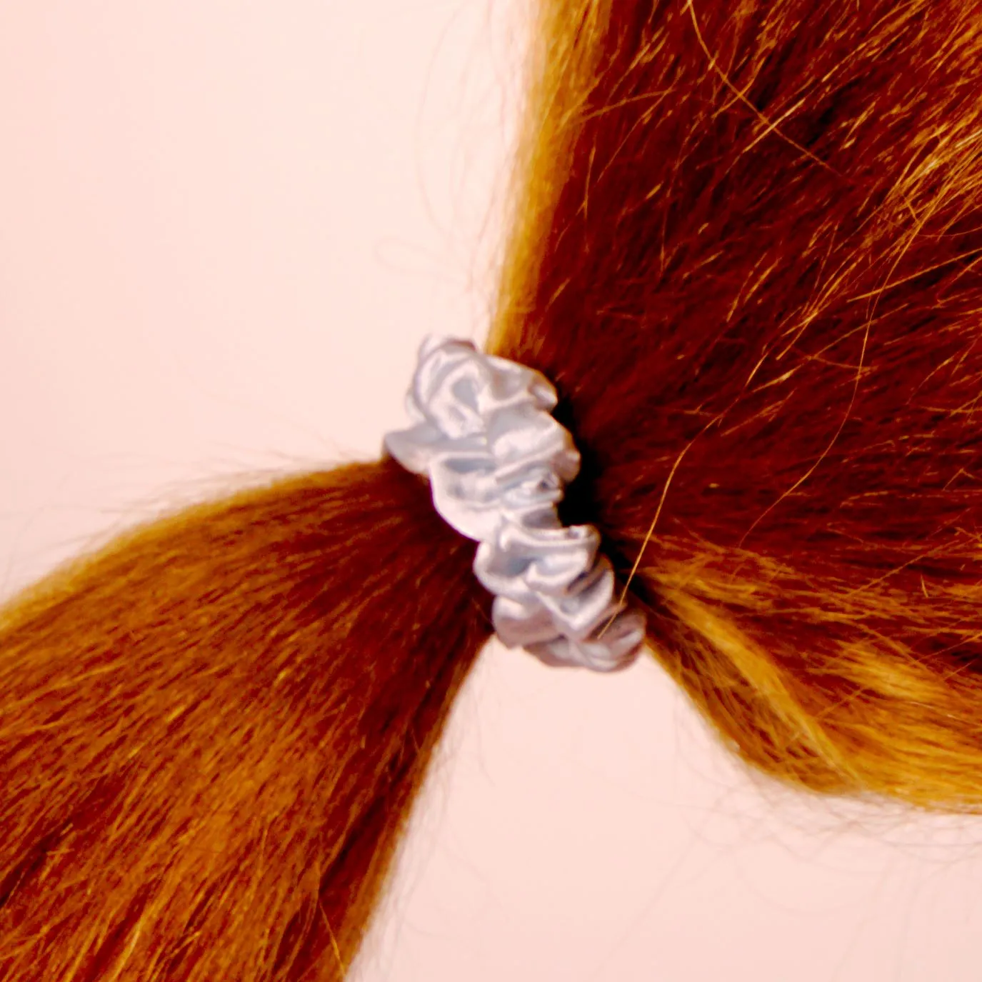 Amelia Beauty, Sky Blue Skinny Satin Scrunchies, 2in Diameter, Gentle and Strong Hold, No Snag, No Dents or Creases. 12 Pack