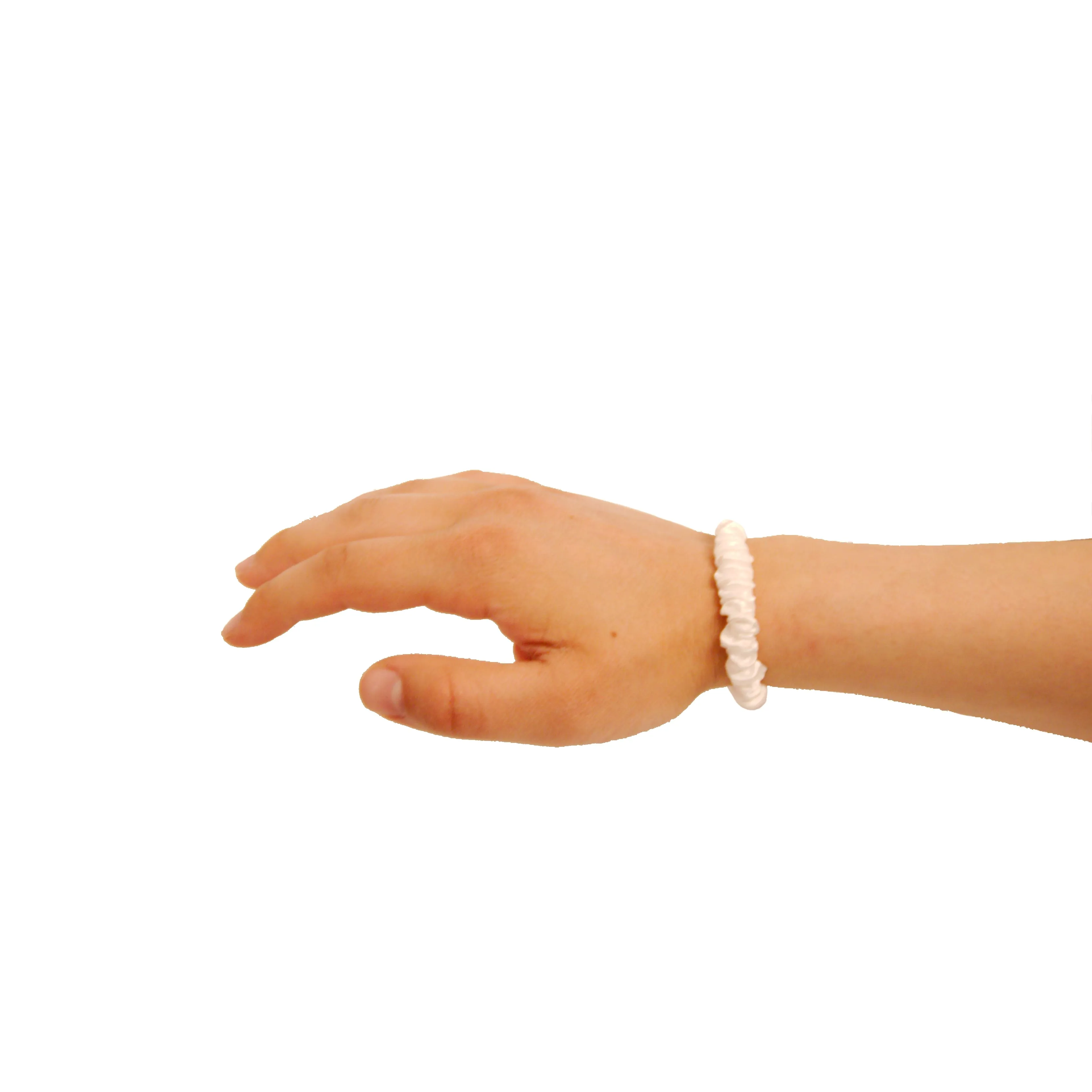 Amelia Beauty, White Skinny Satin Scrunchies, 2in Diameter, Gentle and Strong Hold, No Snag, No Dents or Creases. 12 Pack
