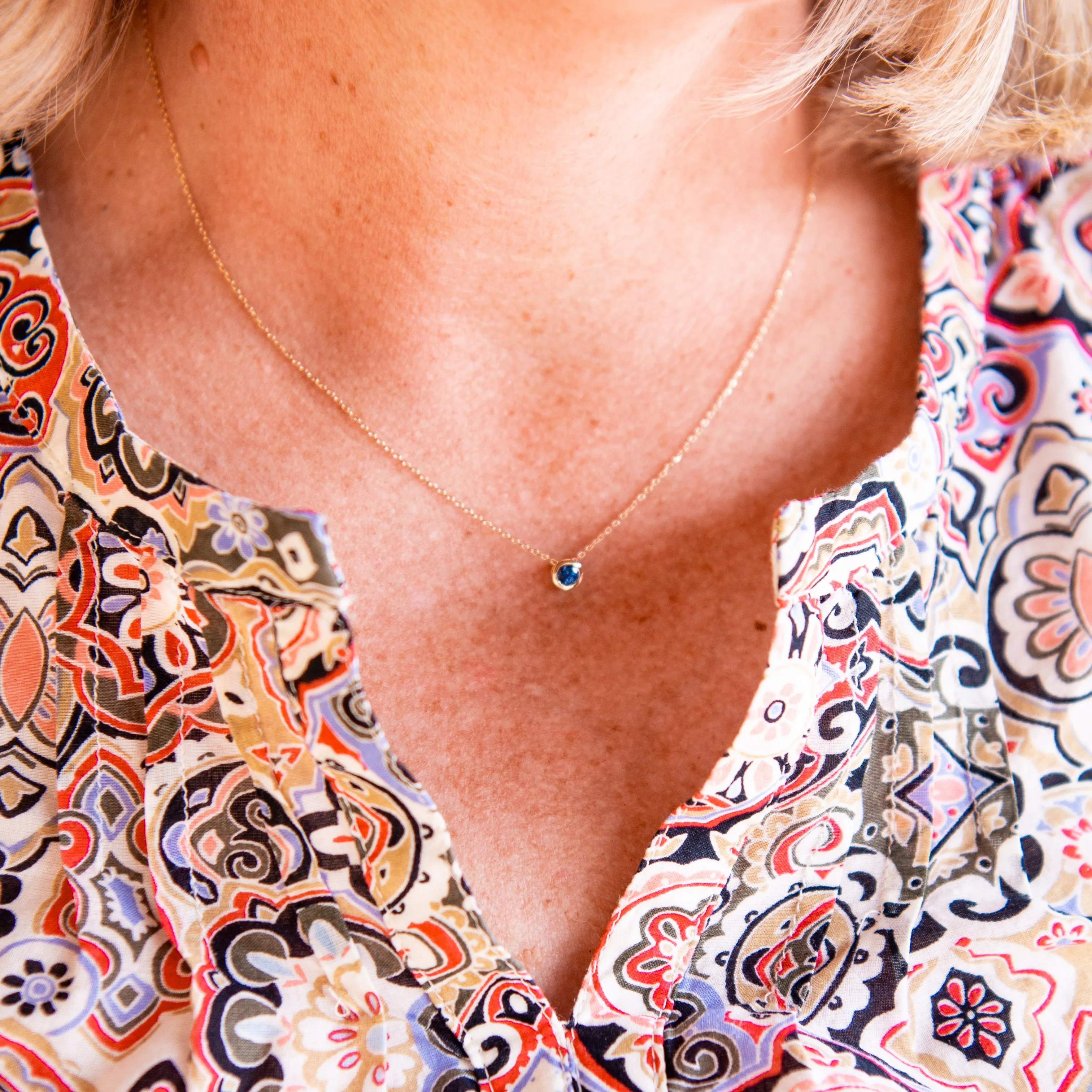 Baroque Silver Drop Necklace