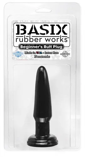 Basix 3.5in Beginners Butt Plug Black
