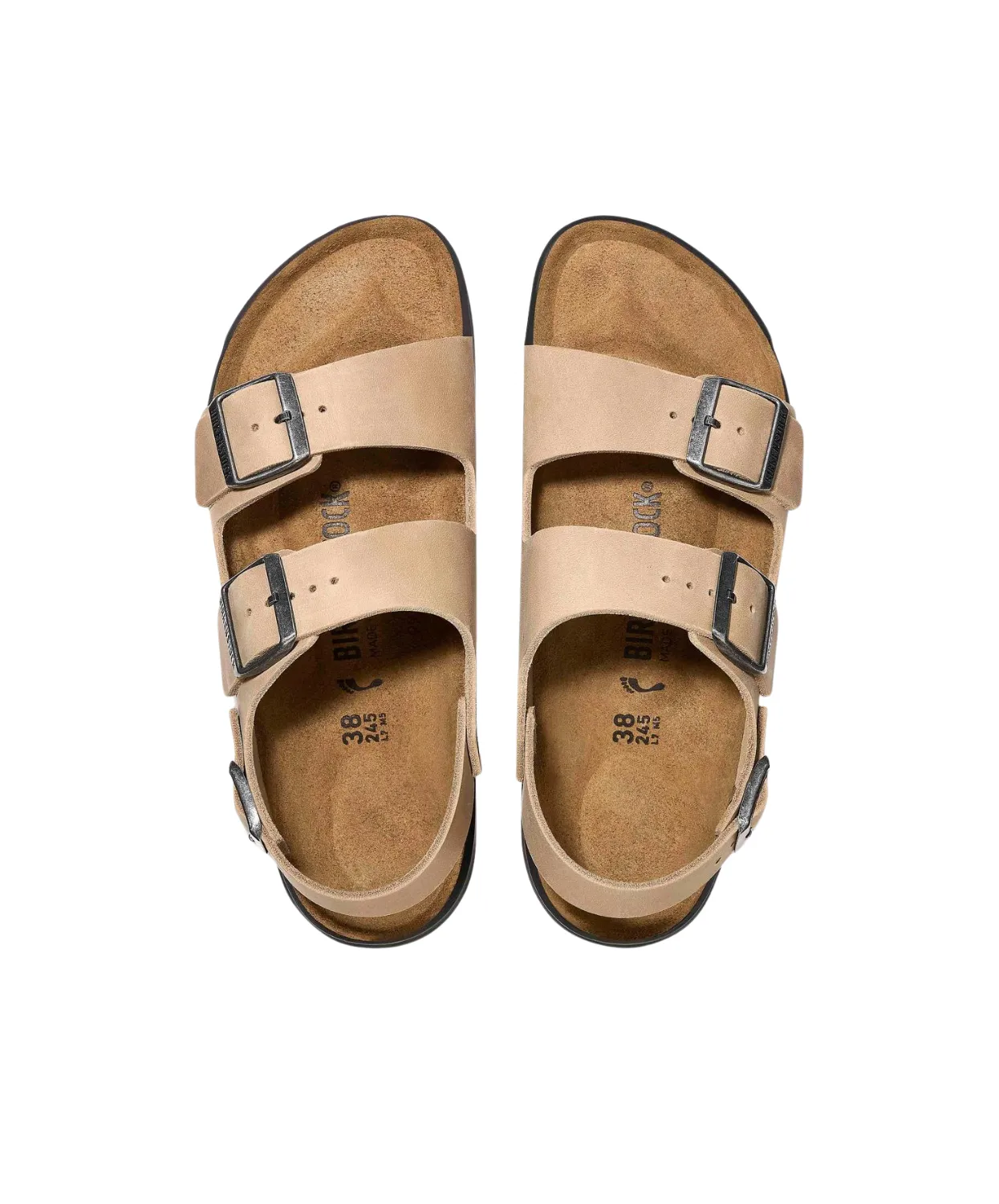 Birkenstock Milano Cross Town Oiled Leather Tobacco Brown Womens Sandals