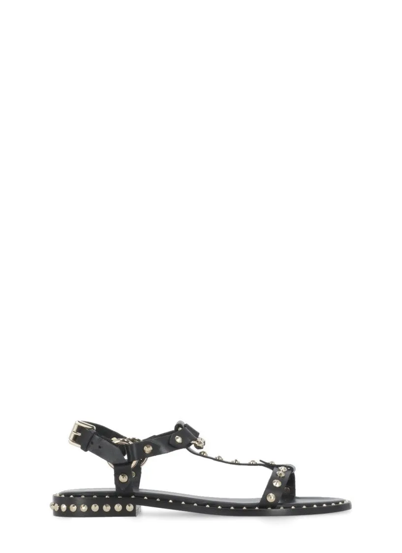 Black Patsy Leather Sandals