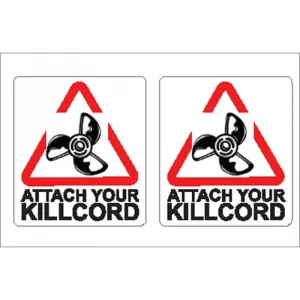 Boat Sticker - Attach kill cord (S)