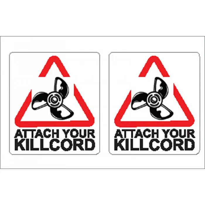 Boat Sticker - Attach kill cord (S)