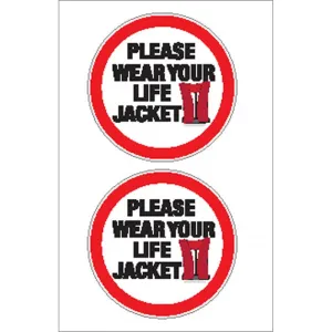 Boat Sticker - Please wear life jacket