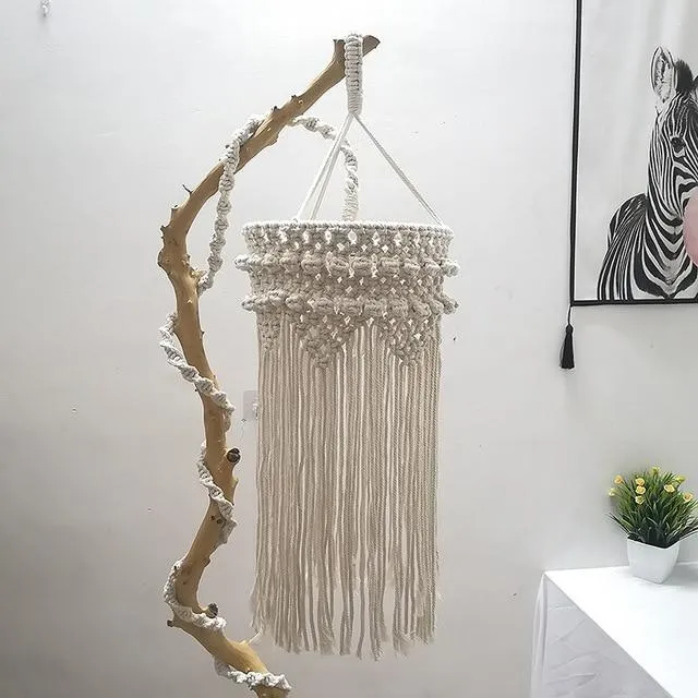 Bohemian Hand-Woven Macrame Lampshades