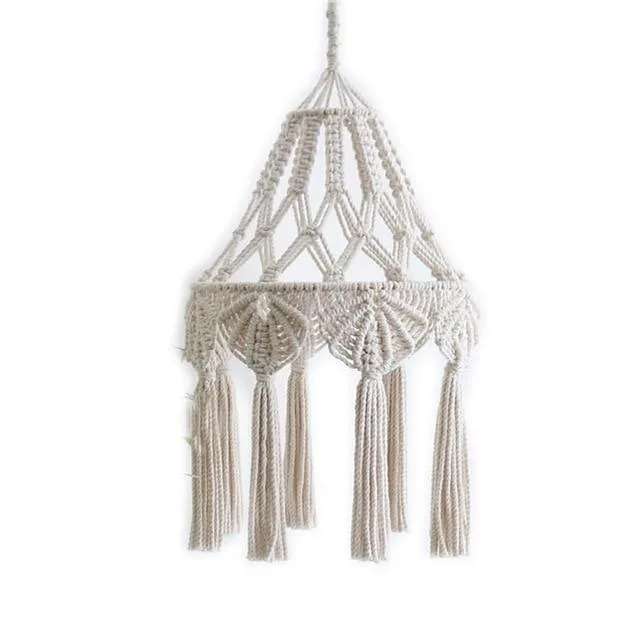 Bohemian Hand-Woven Macrame Lampshades