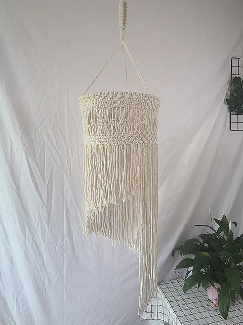 Bohemian Hand-Woven Macrame Lampshades