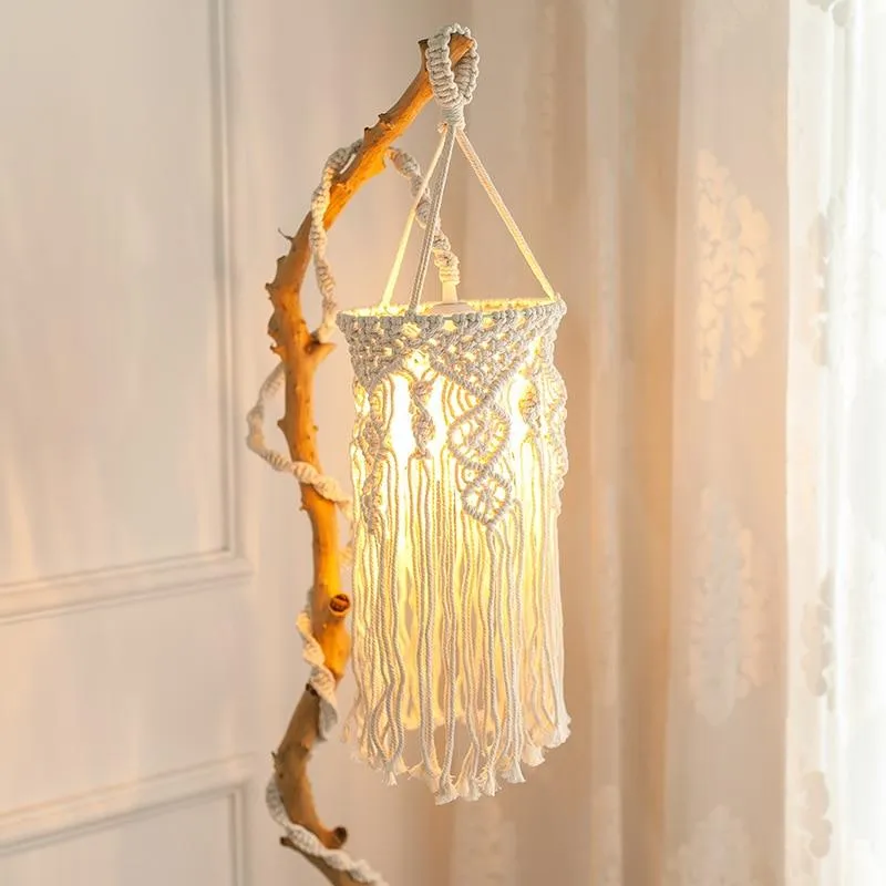 Bohemian Hand-Woven Macrame Lampshades