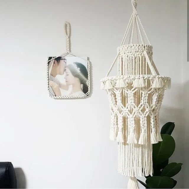 Bohemian Hand-Woven Macrame Lampshades