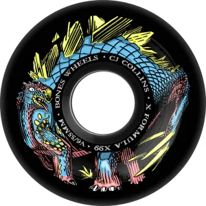 Bones - XF Collins Dino-Sortas 55MM 99A V6 Wide-Cut Skateboard Wheels