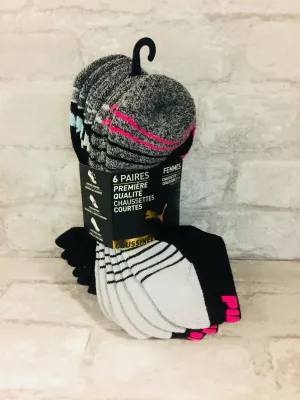 Brand new Puma Women's 6 Pack Cushioned Premium Low Cut Socks! Sock Size 9-11, Shoe Size 5-9.5!