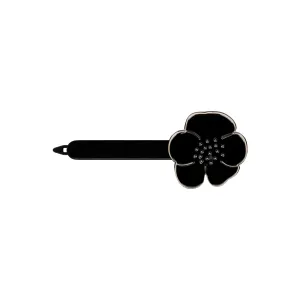 Camellia Large Black Side Hair Clip