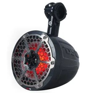 CF-8TP | MARINE 2-WAY SPEAKER SYSTEM WITH RGB LED LIGHT 8 350 WATTS (Black Carbon Fiber, SOLD AS PAIR)