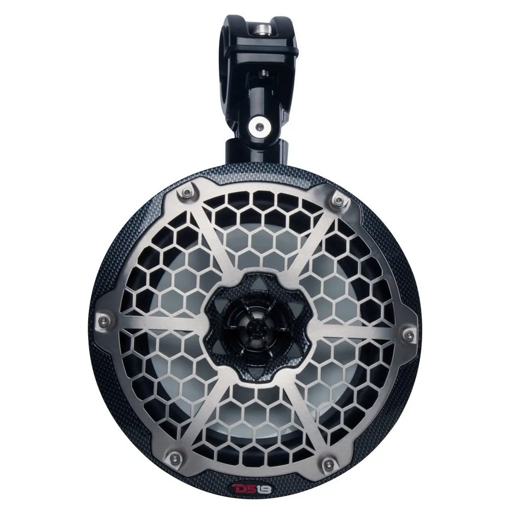 CF-8TP | MARINE 2-WAY SPEAKER SYSTEM WITH RGB LED LIGHT 8 350 WATTS (Black Carbon Fiber, SOLD AS PAIR)