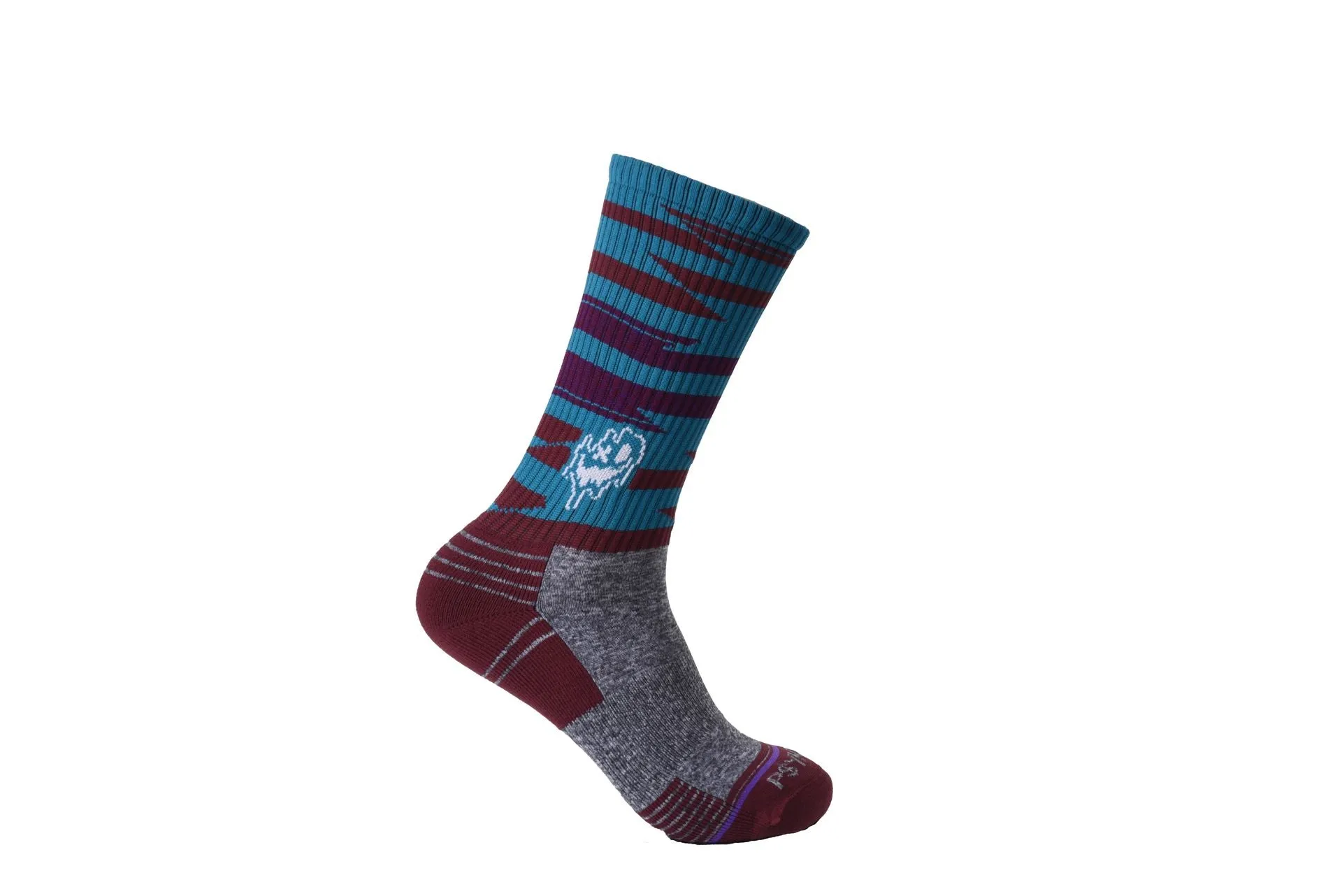 Compresion bike socks blue and purple slides
