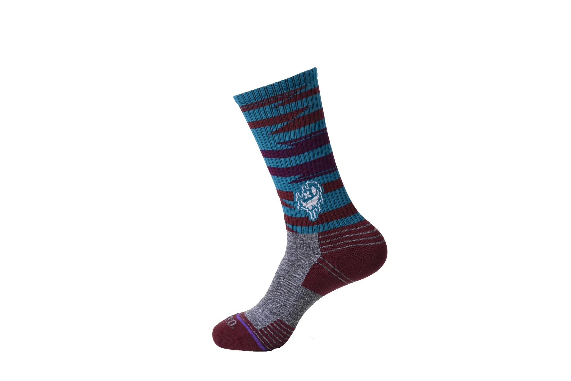 Compresion bike socks blue and purple slides