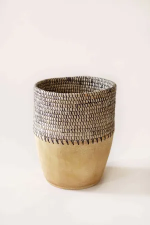 Copabu Wooden   Woven Tall Vessel