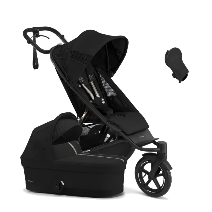 Cybex AVI Spin 3 Wheel Pram - Moon Black