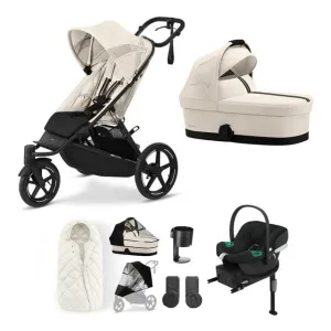 Cybex AVI Spin, Aton B2 Travel System - Seashell Beige