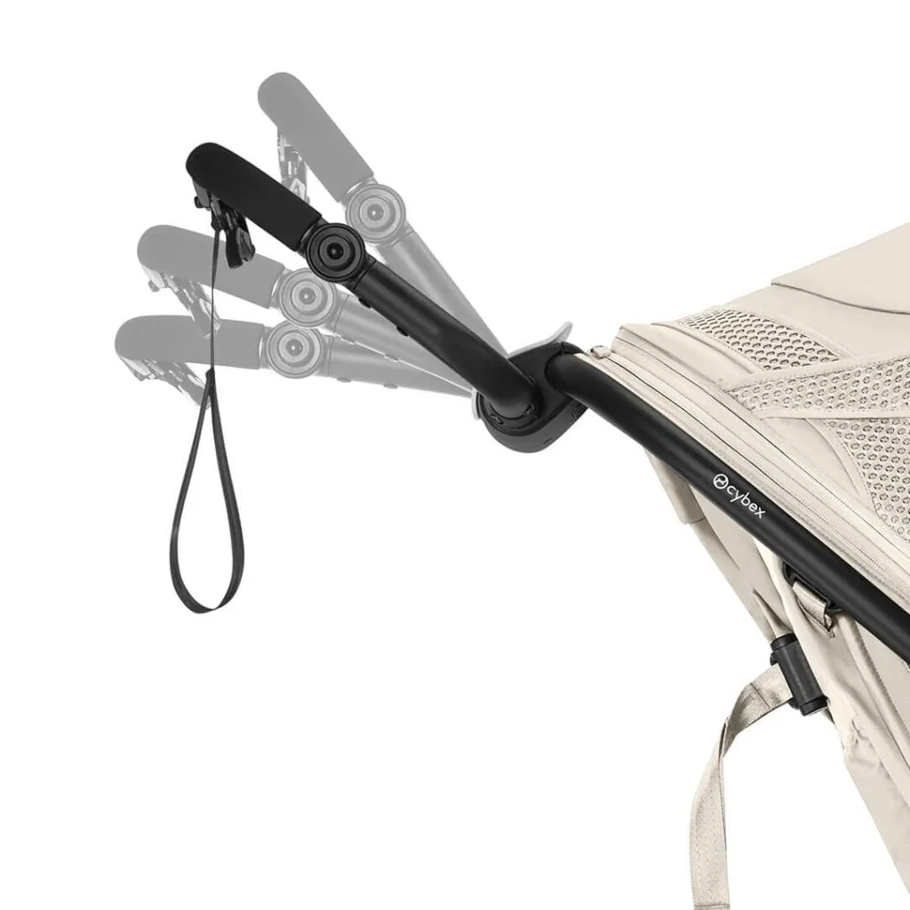 CYBEX AVI SPIN Black 3 Wheel Pushchair - Seashell Beige (2024 New Generation)
