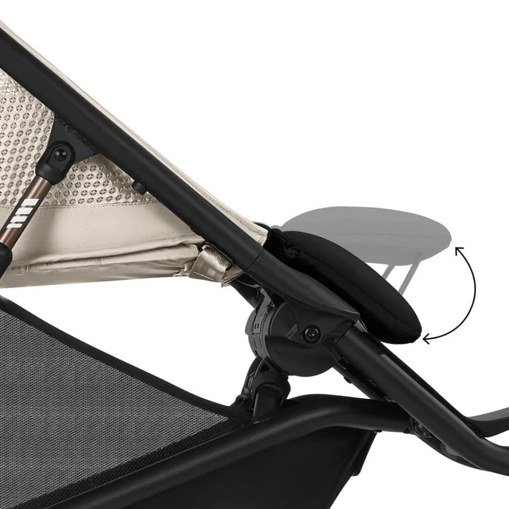 CYBEX AVI SPIN Black 3 Wheel Pushchair - Seashell Beige (2024 New Generation)