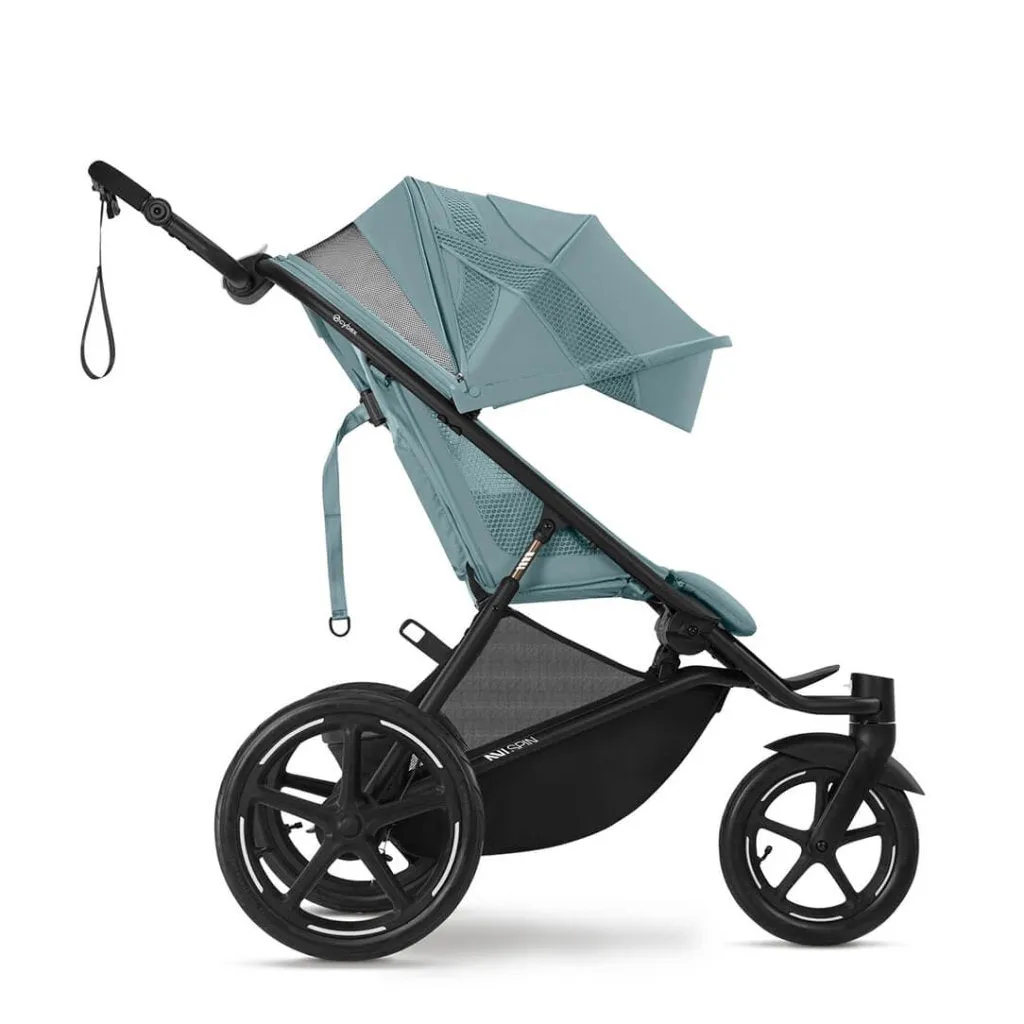 CYBEX AVI SPIN Black 3 Wheel Pushchair - Stormy Blue (2024 New Generation)