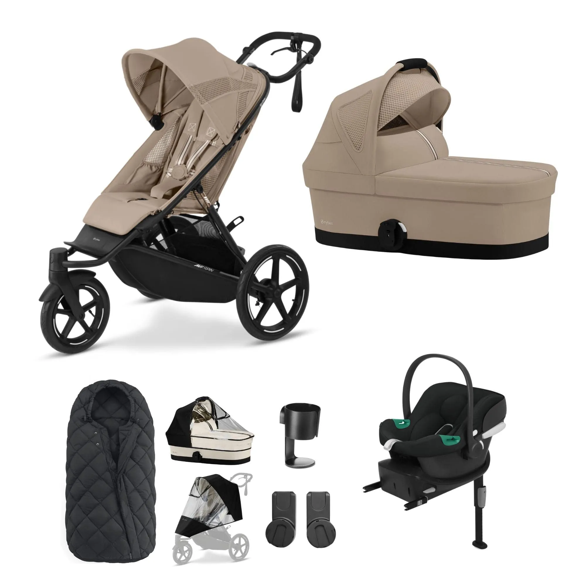 Cybex Avi Spin Comfort Bundle in Almond Beige