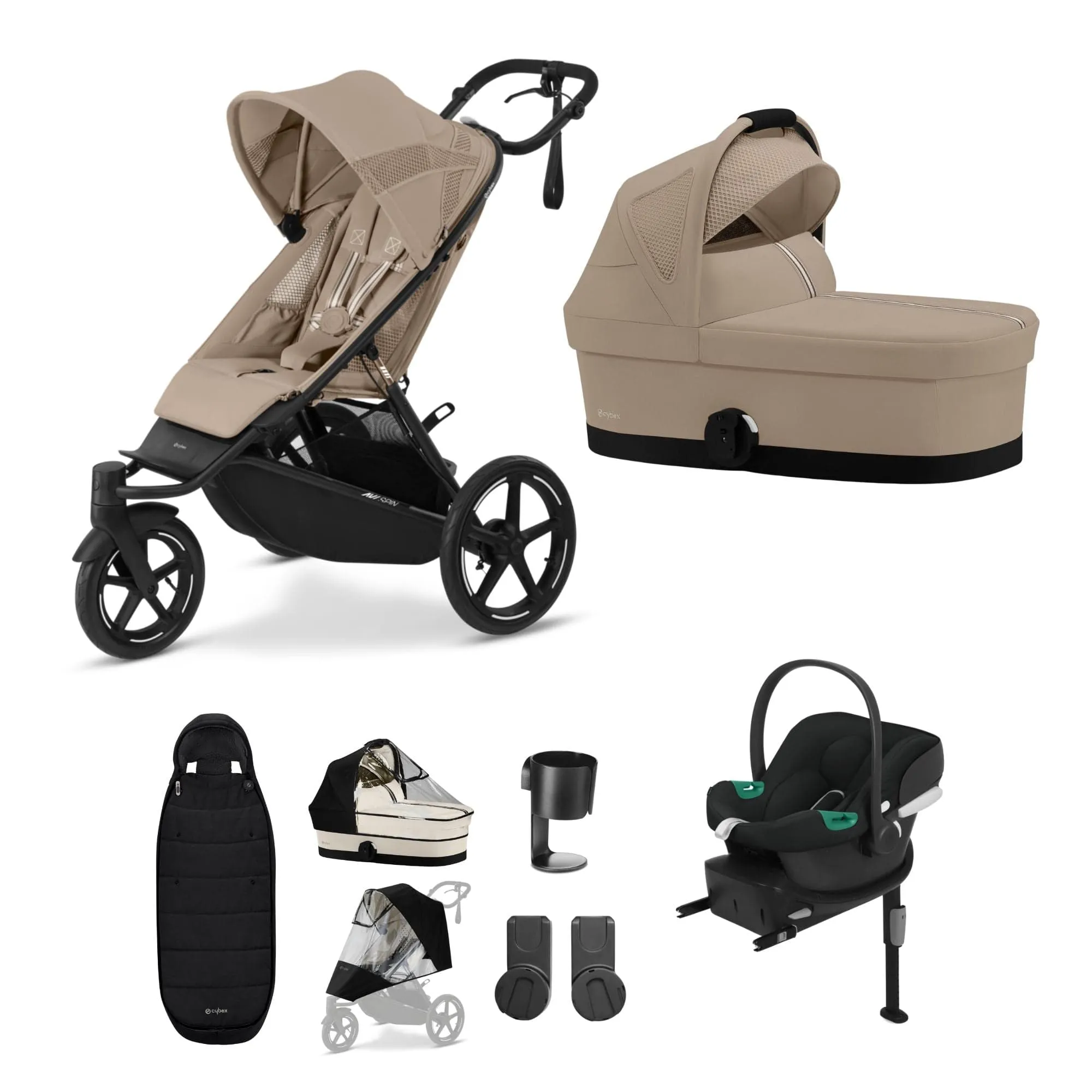 Cybex Avi Spin Comfort Bundle in Almond Beige