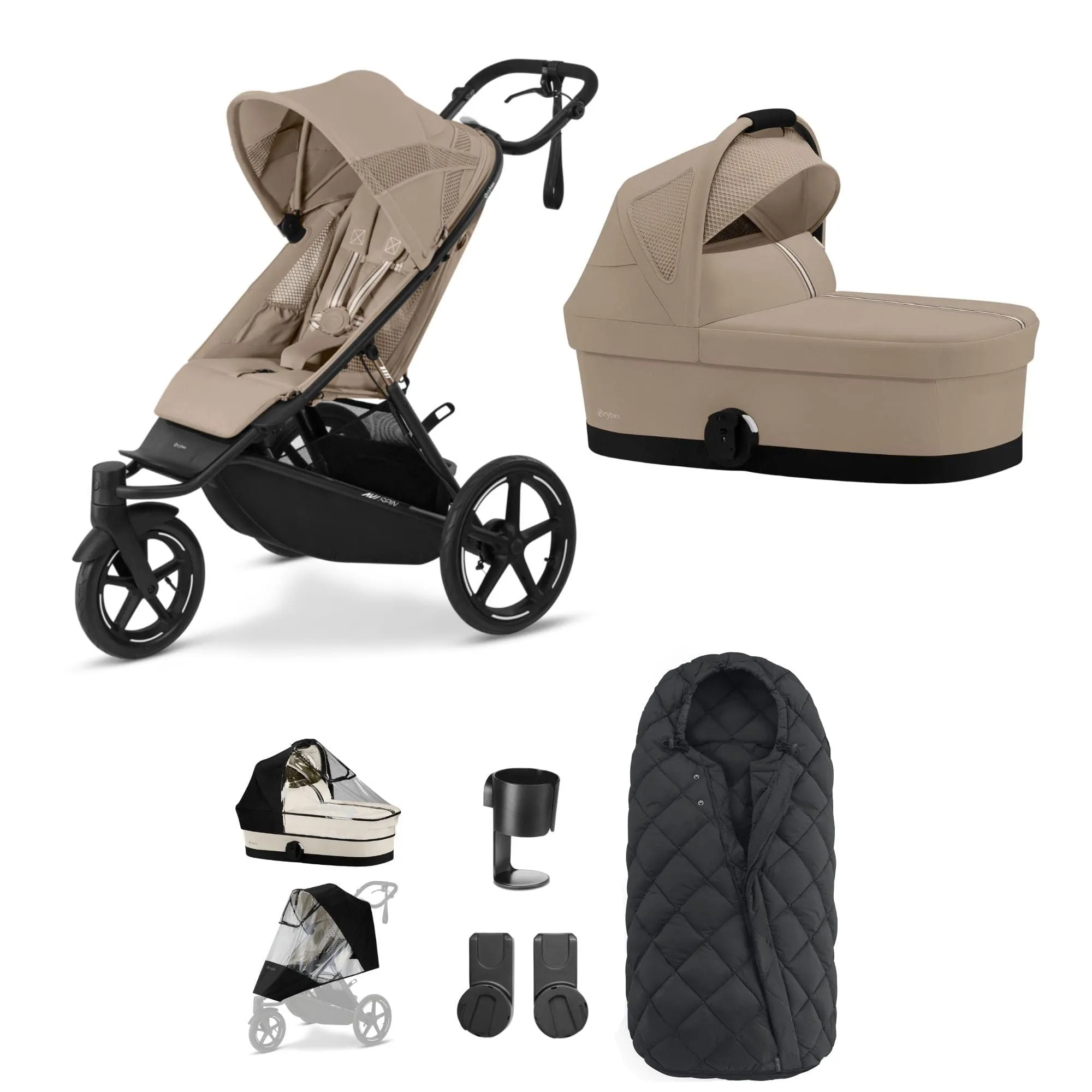 Cybex Avi Spin Essential Bundle in Almond Beige