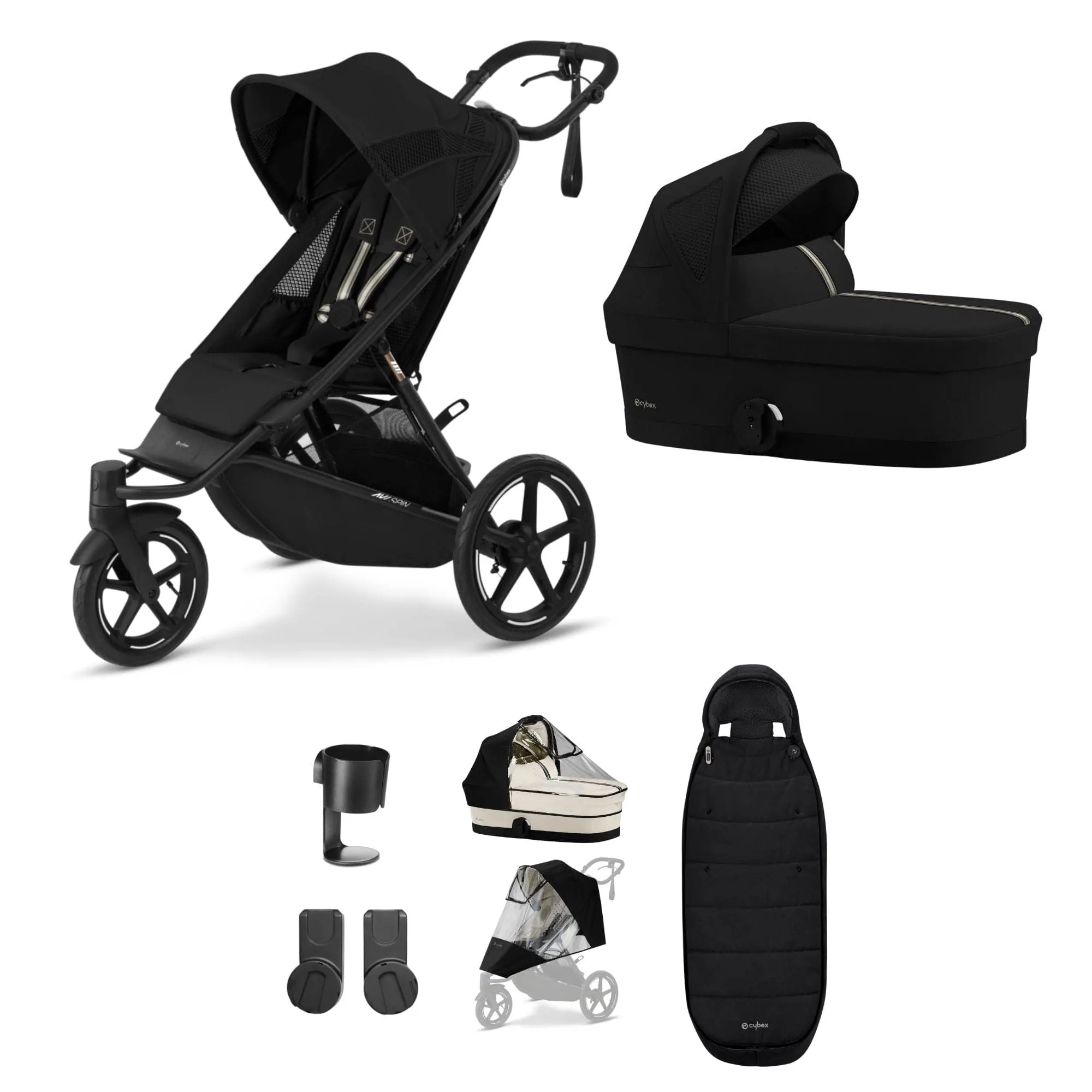 Cybex Avi Spin Essential Bundle in Moon Black