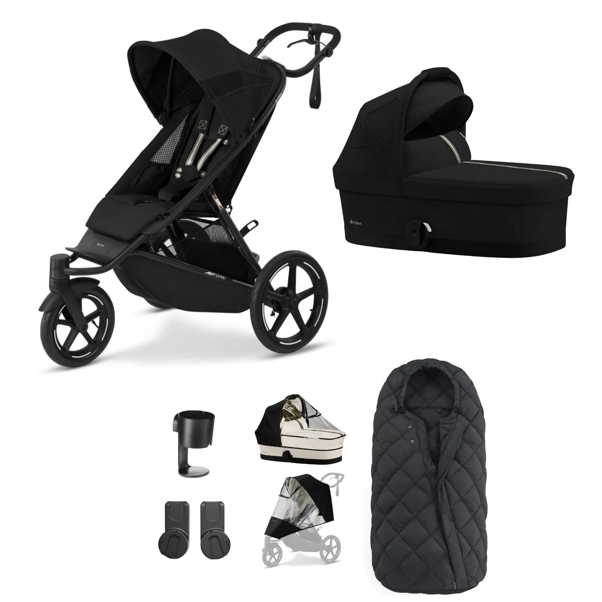 Cybex Avi Spin Essential Bundle in Moon Black