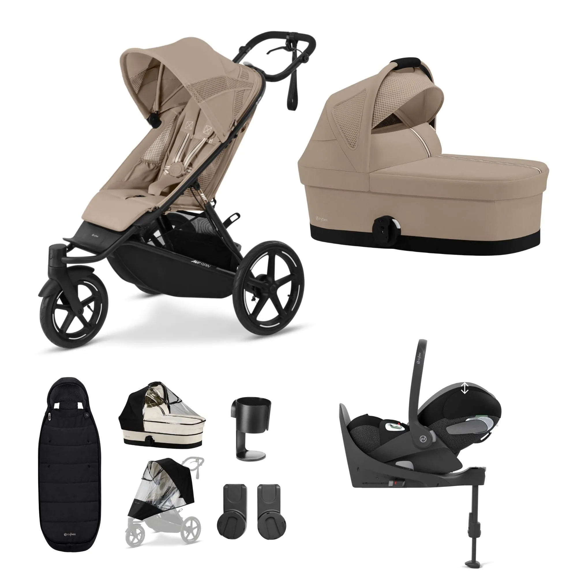 Cybex Avi Spin Luxury Bundle in Almond Beige