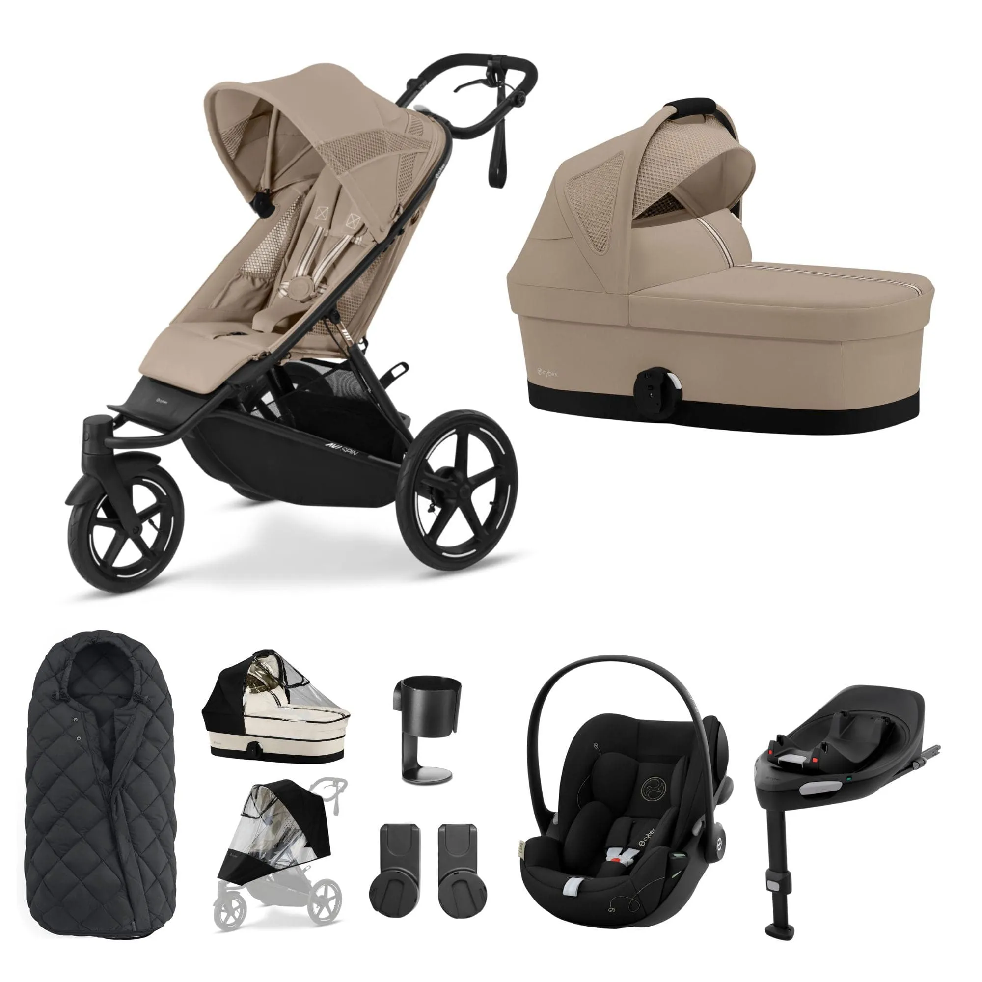 Cybex Avi Spin Luxury Bundle in Almond Beige