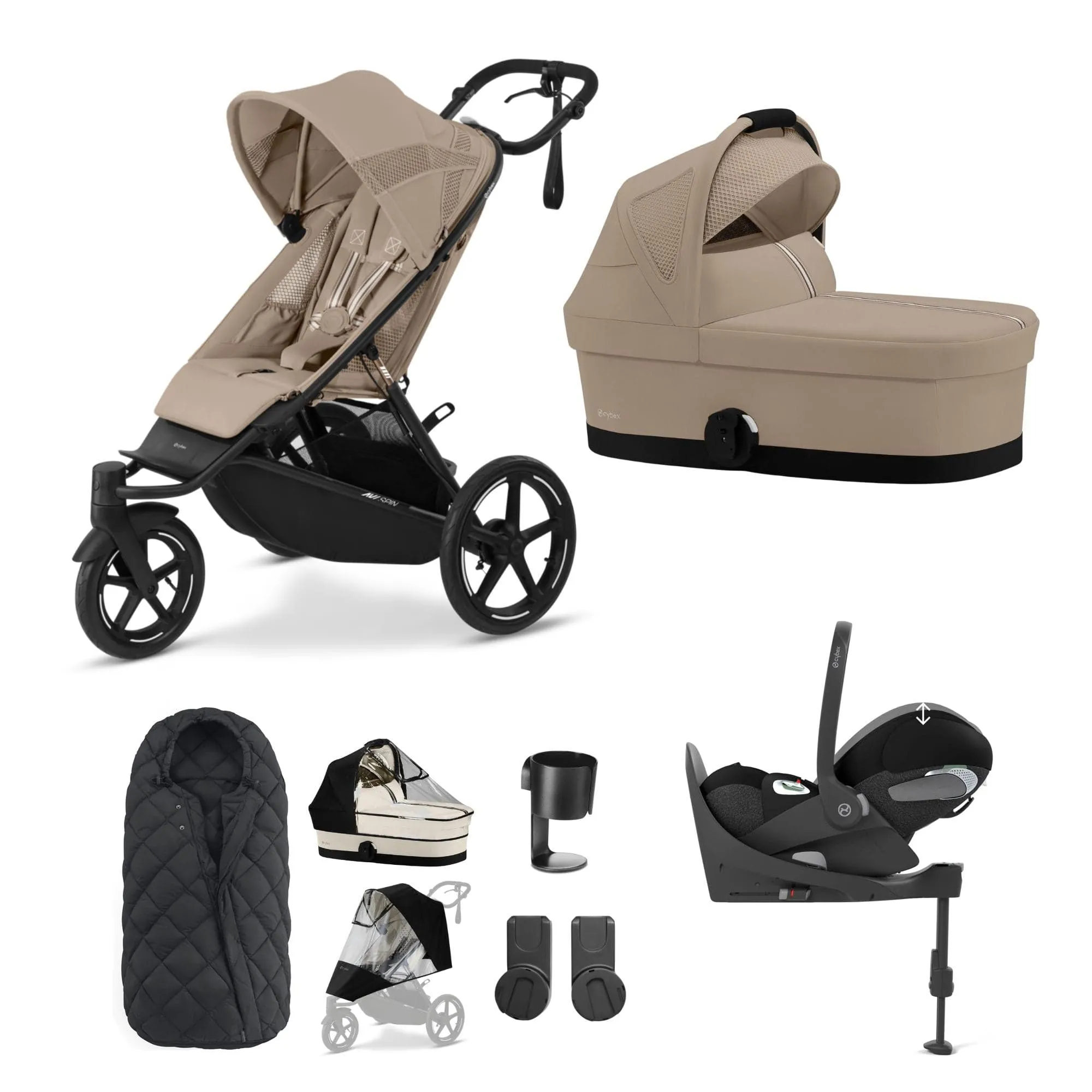Cybex Avi Spin Luxury Bundle in Almond Beige
